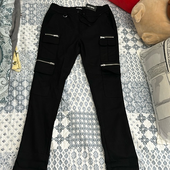 Hot Topic Black Zipper Jogger - Picture 1 of 4